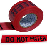 SINGHAL Do Not Enter Barricade Tape 3 Inch X 300 Meter, Red with Bold Black Print, Wide for Maximum Readability, Tear Resistant Design, High Visibility 300mtr Pack of 2