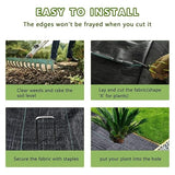 Garden Heavy-Duty Weed Control Mat (4 x 25m) - Black 125 GSM Eco-Friendly Landscape Fabric for Effective Weed Blocking in Your Garden