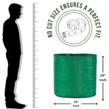 SINGHAL HDPE UV-Protected Round Grow Bags 24x24 Inches, Pack of 20, Green—Ideal for Terrace and Vegetable Gardening