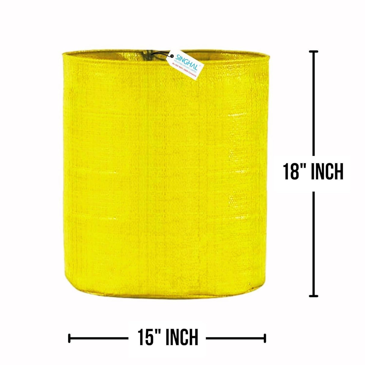 Singhal UV-Protected Yellow HDPE Grow Bags, 15x18 Inches, Ideal for Terrace and Vegetable Gardening (Pack of 10)