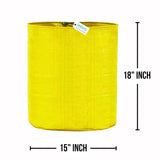 Singhal HDPE UV-Protected Yellow Round Grow Bags (15x18 Inches, Set of 2) – Perfect for Terrace and Vegetable Gardening