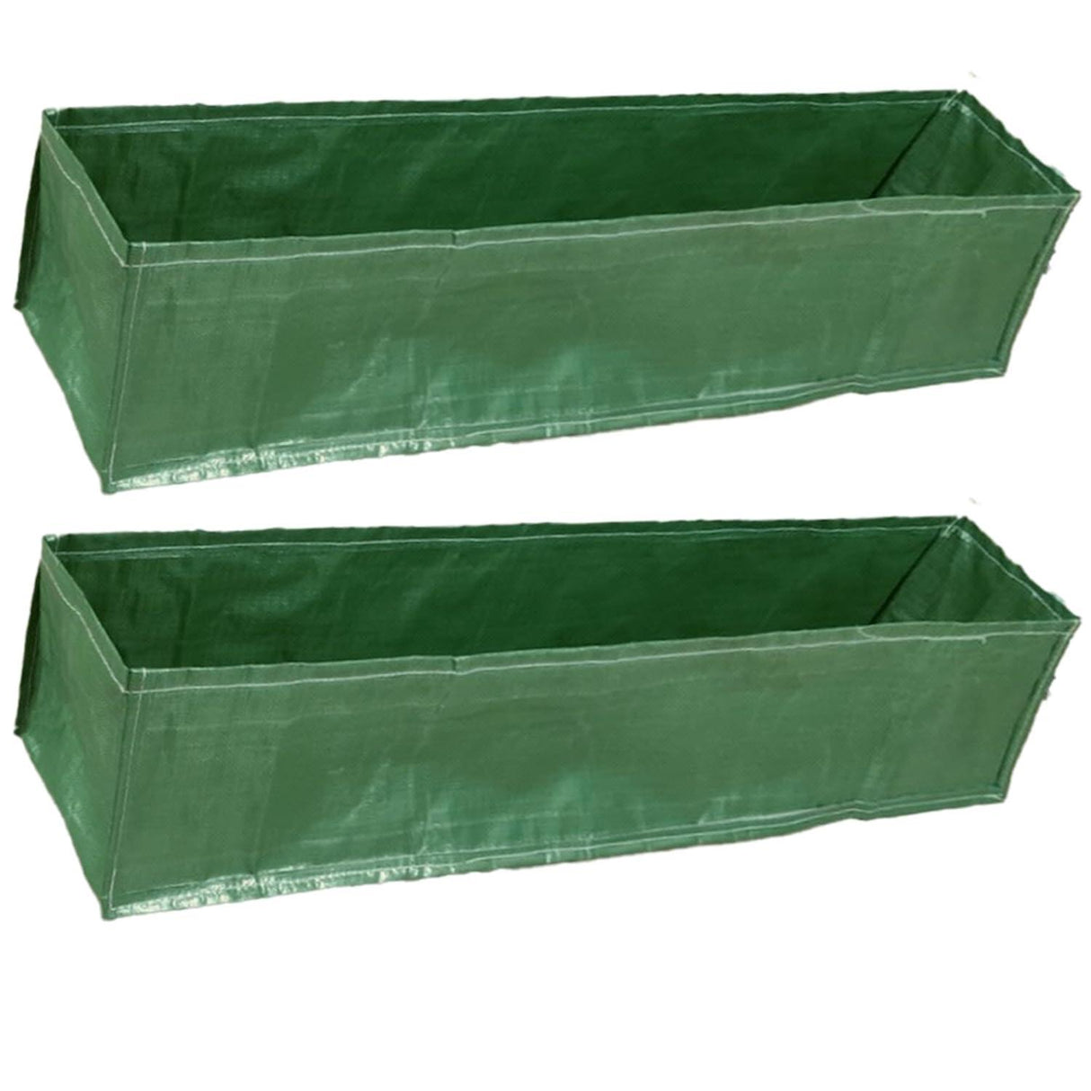 SINGHAL HDPE UV Protected Rectangular Grow Bags 60x12x12 Inches Pack of 2, Ideal for Terrace and Vegetable Gardening (Green)