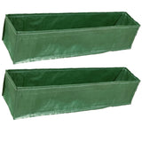 SINGHAL HDPE UV Protected Rectangular Grow Bags 60x12x12 Inches Pack of 2, Ideal for Terrace and Vegetable Gardening (Green)