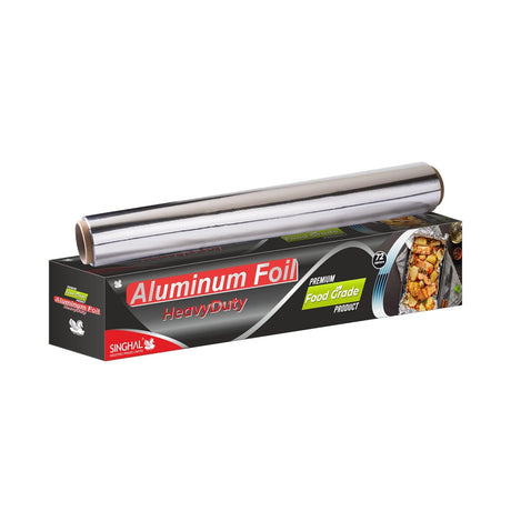 Singhal Aluminum Foil 72 Meters, 11microns | Aluminium Silver Foil for Kitchen, Food Packing, Wrapping, Storing and Serving