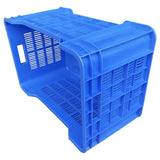 SINGHAL Heavy-Duty Big Blue Portable Plastic Crate 54x36x29 CM | Storage Crate for Vegetables, Fruits, Milk | Combo Pack of 2 | Large Shelf Basket