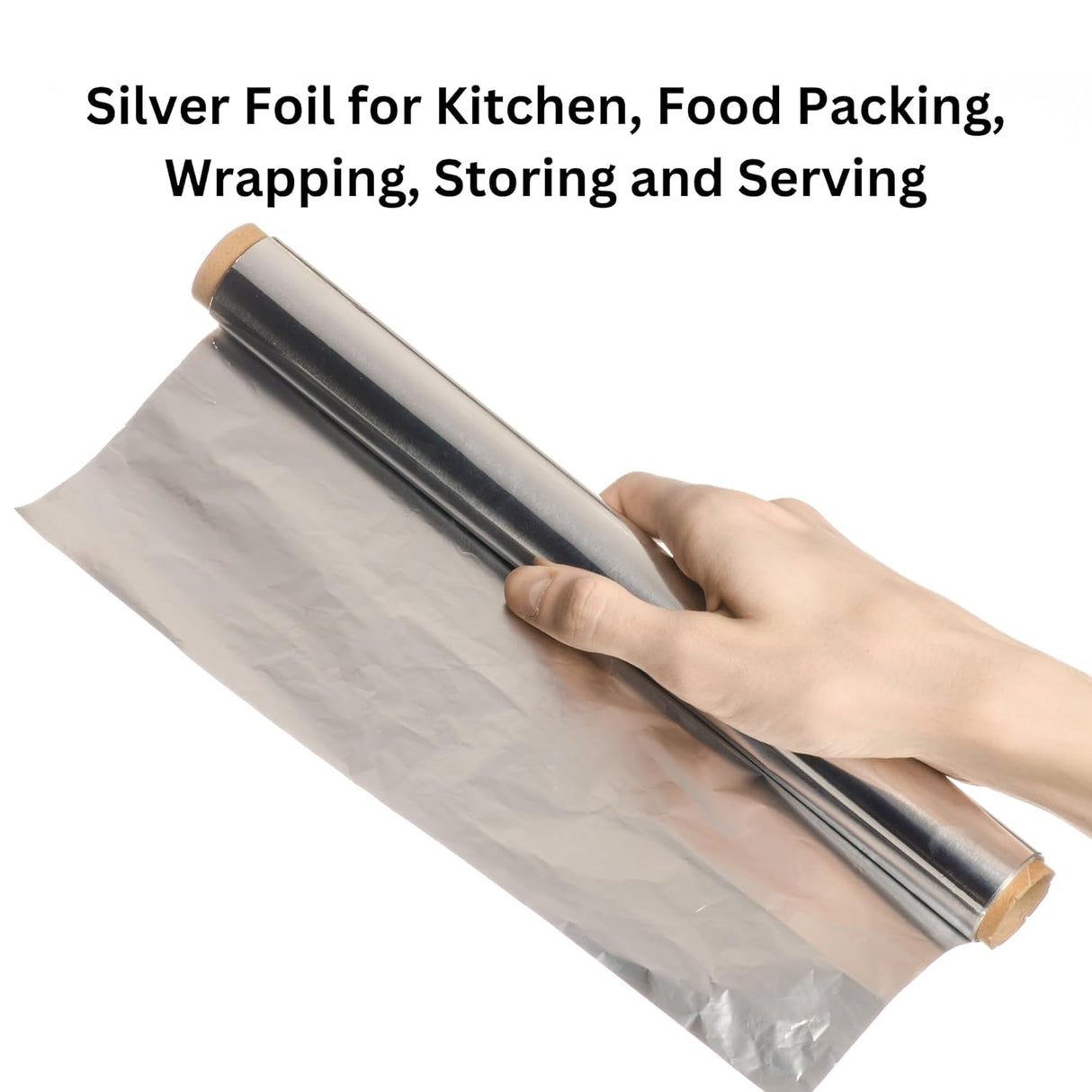 Singhal Aluminum Foil 27 Meters, 11microns | Aluminium Silver Foil for Kitchen, Food Packing, Wrapping, Storing and Serving (9 Mtr x Pack of 3)