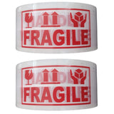 Handle with Care Fragile Tape – 2 Rolls, 48mm x 65m each, for secure packaging and safe delivery.