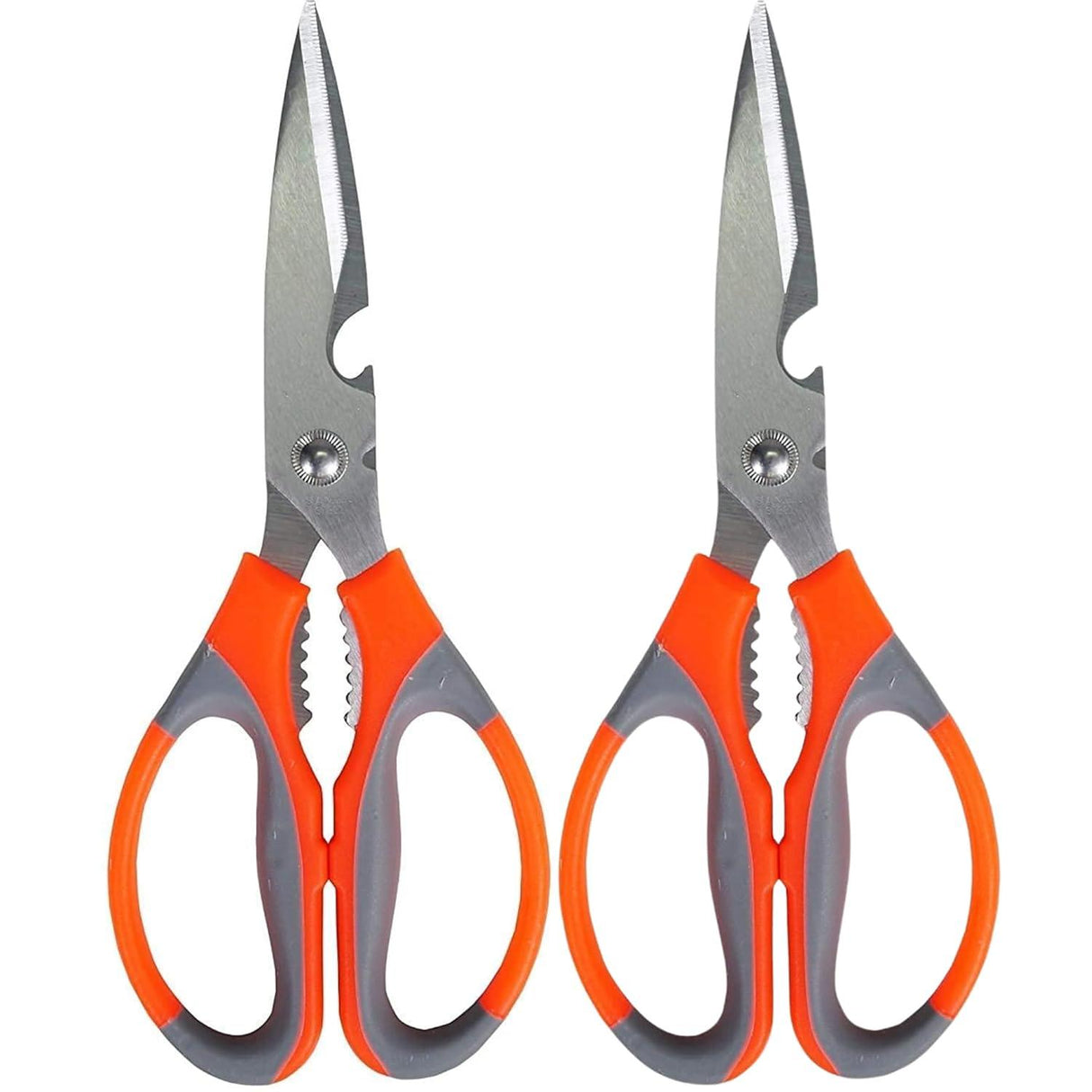 Multipurpose Kitchen Scissors – High-Grade Stainless Steel Blades for Home and Gardening. Precision Ground Edge for Versatile Use, Pack of 2