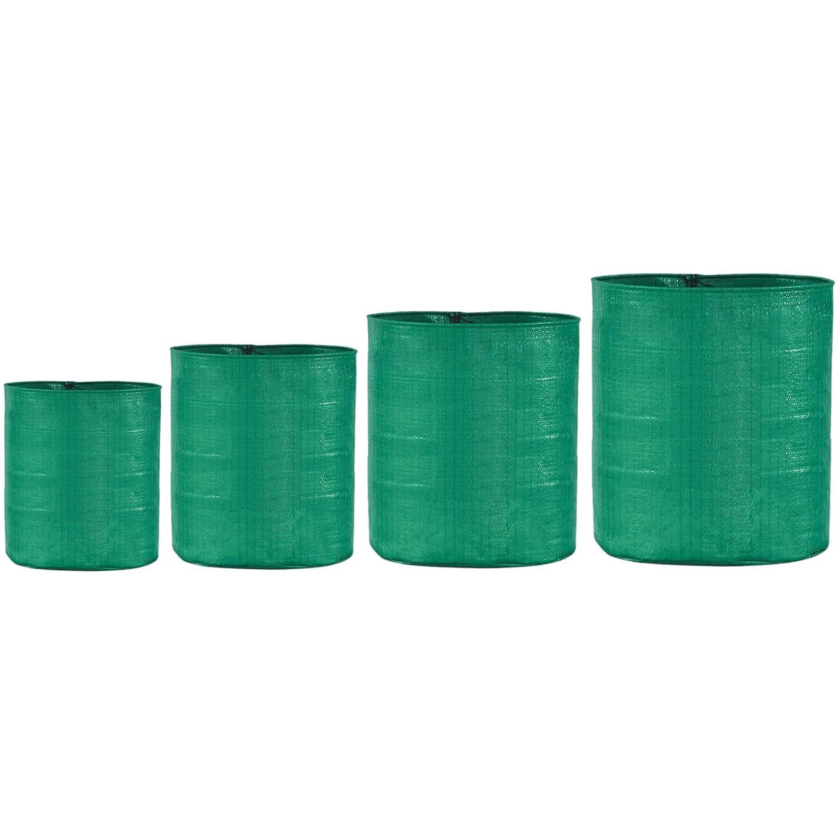 SINGHAL UV-Protected HDPE Round Grow Bags Combo, 12x12, 12x15, 15x15, 15x18 Inch - Pack of 4 for Terrace and Vegetable Gardening