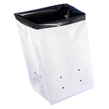 Poly Grow Bags - 50 pcs, 24x24x40 cm, White Outside, Black Inside. Perfect for growing vegetables and flowering plants. Durable and spacious for all needs