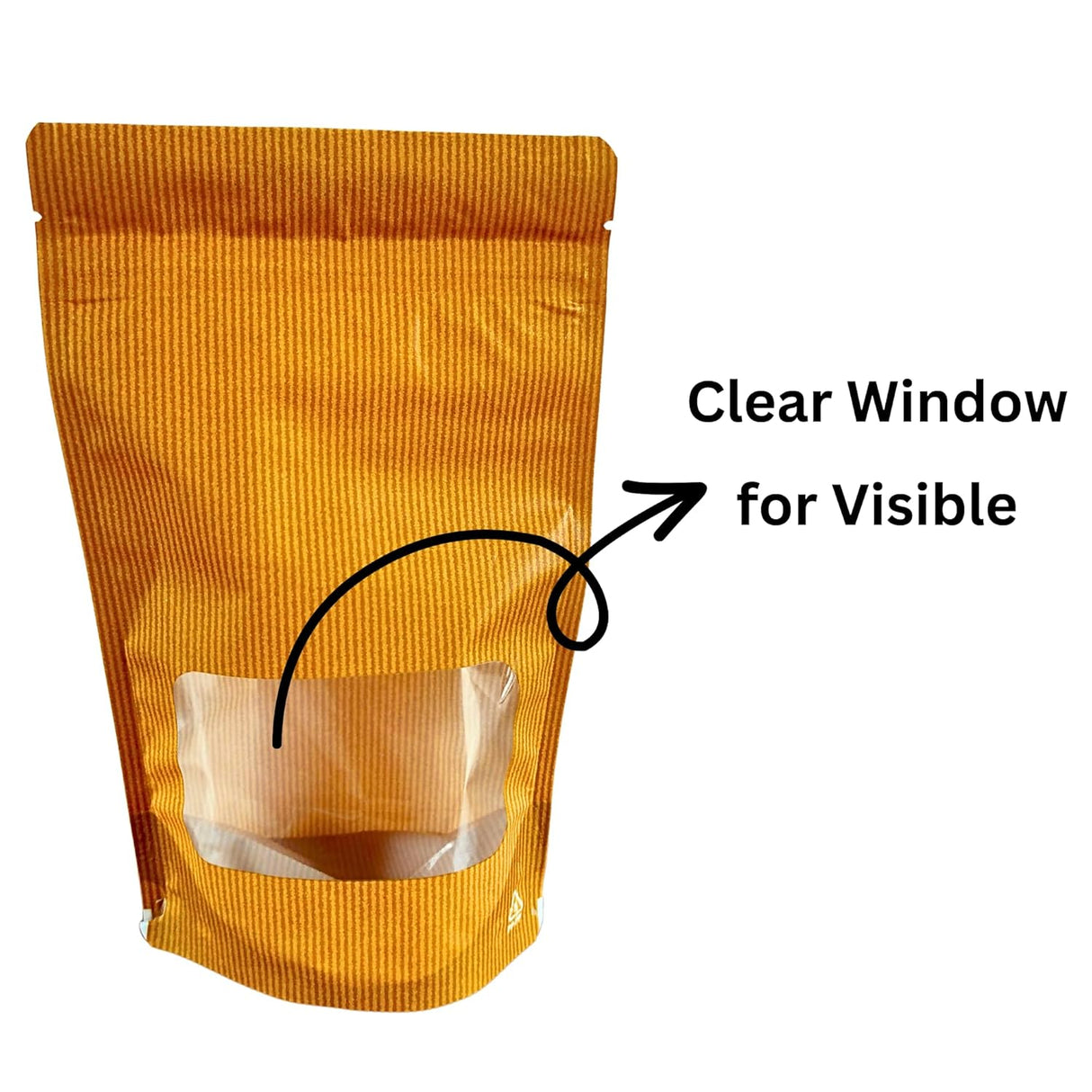 Singhal Stand Up Zip Lock Reusable Airtight PP Storage Pouch Brown Color 130 mm X 200 mm (13x20 CM) Combo Pack of 25