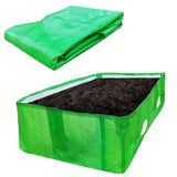 Singhal HDPE UV Stabilized Vermicompost Bed, crafted from 100% virgin materials, featuring a durable design in green and white (480 GSM, 12x4x2 Ft)