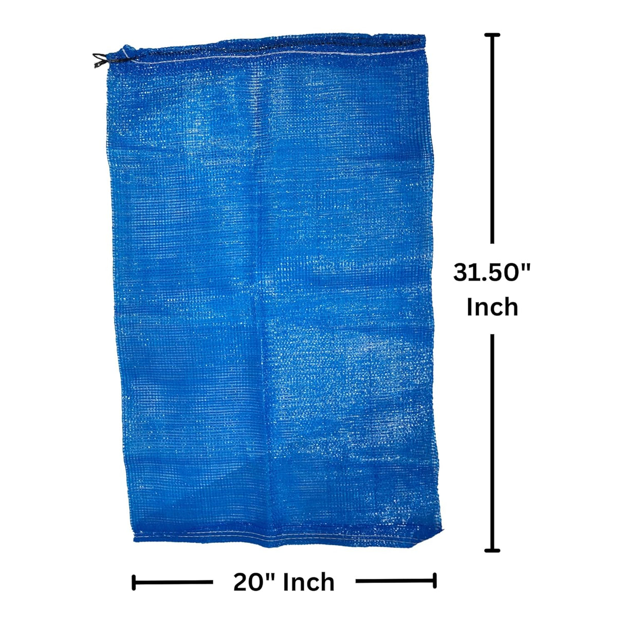 SINGHAL Mesh Onion Produce Bags with Drawstring | 20 Inch x 31.50 Inch Bags | Reusable Breathable Leno PP Fabric | Great for Packaging Produce, Vegetables and Fruit, Blue Color (Combo Pack of 25)