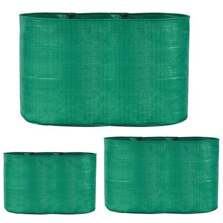 SINGHAL HDPE UV-Resistant Round Plant Grow Bags Combo - Sizes: 9x12, 15x9, 24x9 Inches (Set of 6 Bags, 2 Bags Each Size) - Ideal for Terrace and Vegetable Gardening