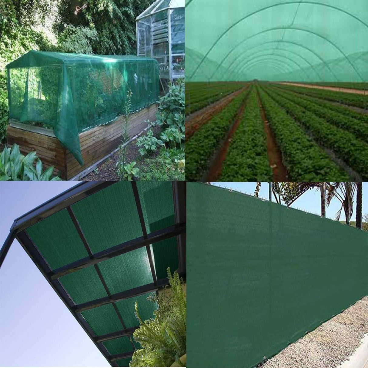 Singhal Green Shade Net 3x5 Mtr - 90% UV Protection for Plants & Gardening, Multipurpose with Eyelets Every Meter, 10 Ft x 16 Ft Size