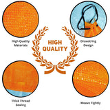 SINGHAL Mesh Onion Produce Bags with Drawstring | 20 Inch x 31.50 Inch Bags | Reusable Breathable Leno PP Fabric | Great for Packaging Produce, Vegetables and Fruit, Orange Color (Combo Pack of 50)