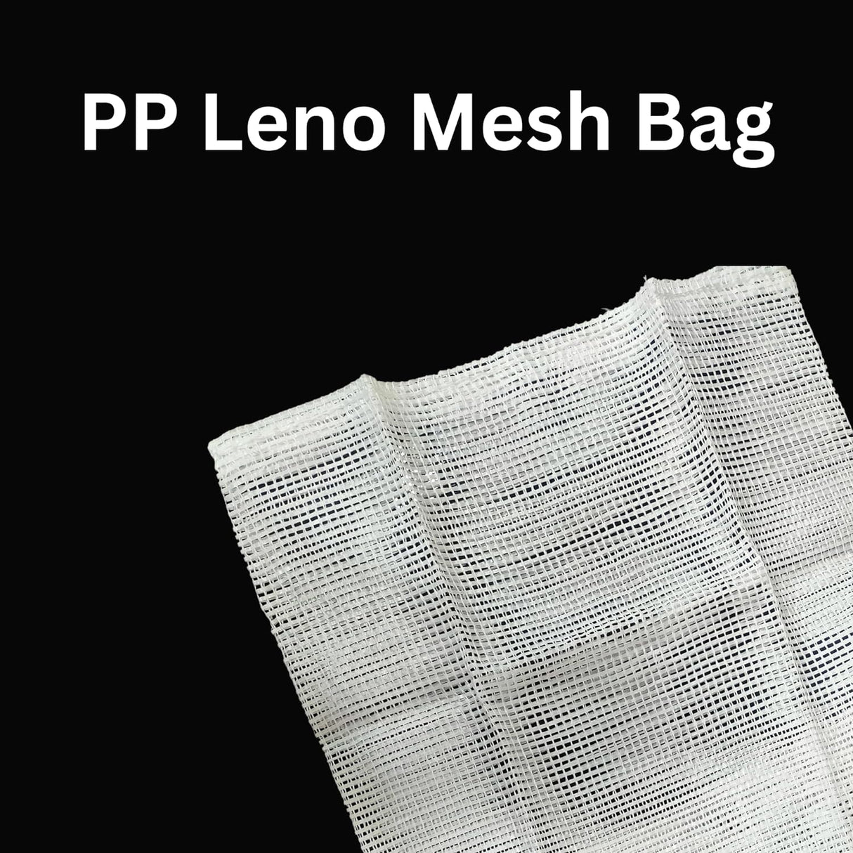 PP Mesh Storage Bags 18x33 Inch White Color Up to 25kg Capacity - Singhal Mart