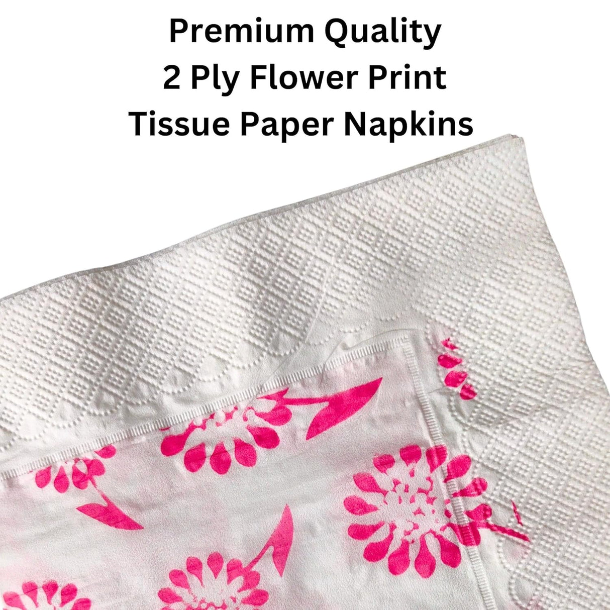 Singhal 2 Ply Tissue Paper Napkins Printed 33x33 - Pack of 1 (50 Pulls Per Pack, 50 Sheets)
