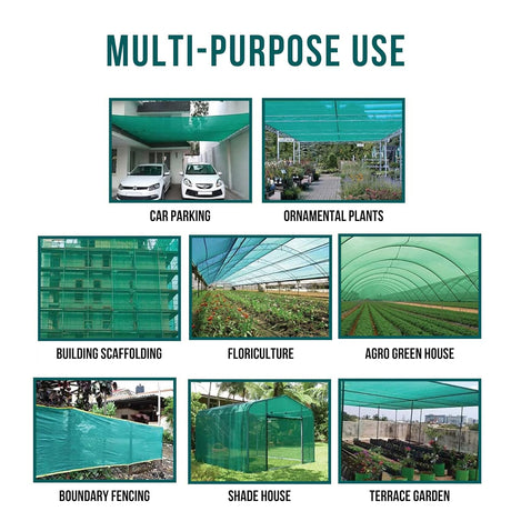 Superior 90% UV Protection Green Shade Net Size 3x5 to 3x25 Meter - Singhal Mart