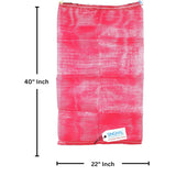 Singhal PP Mesh Storage Bags 22x40 Inch with Drawstring, Magenta (Rani Pink) Color | upto 40kg capacity Great for Packaging Produce, Vegetables and Fruit | Multipurpose Bora, Bori (25)