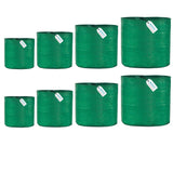 Singhal HDPE UV-Protected Round Plant Grow Bags Set – 2 Bags Each of 9x9, 9x12, 12x12, and 12x15 Inches (Total of 8 Bags) for Terrace and Vegetable Gardening