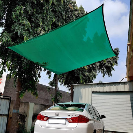Singhal Multipurpose Shade Net 50% UV Protection, 10x35 Ft, HDPE Agro Net/Green Net/Green House/Garden Shade/Fence Net/Car Parking/Balcony Shade Net for Home, Lawn, Nursery, Sport Shading