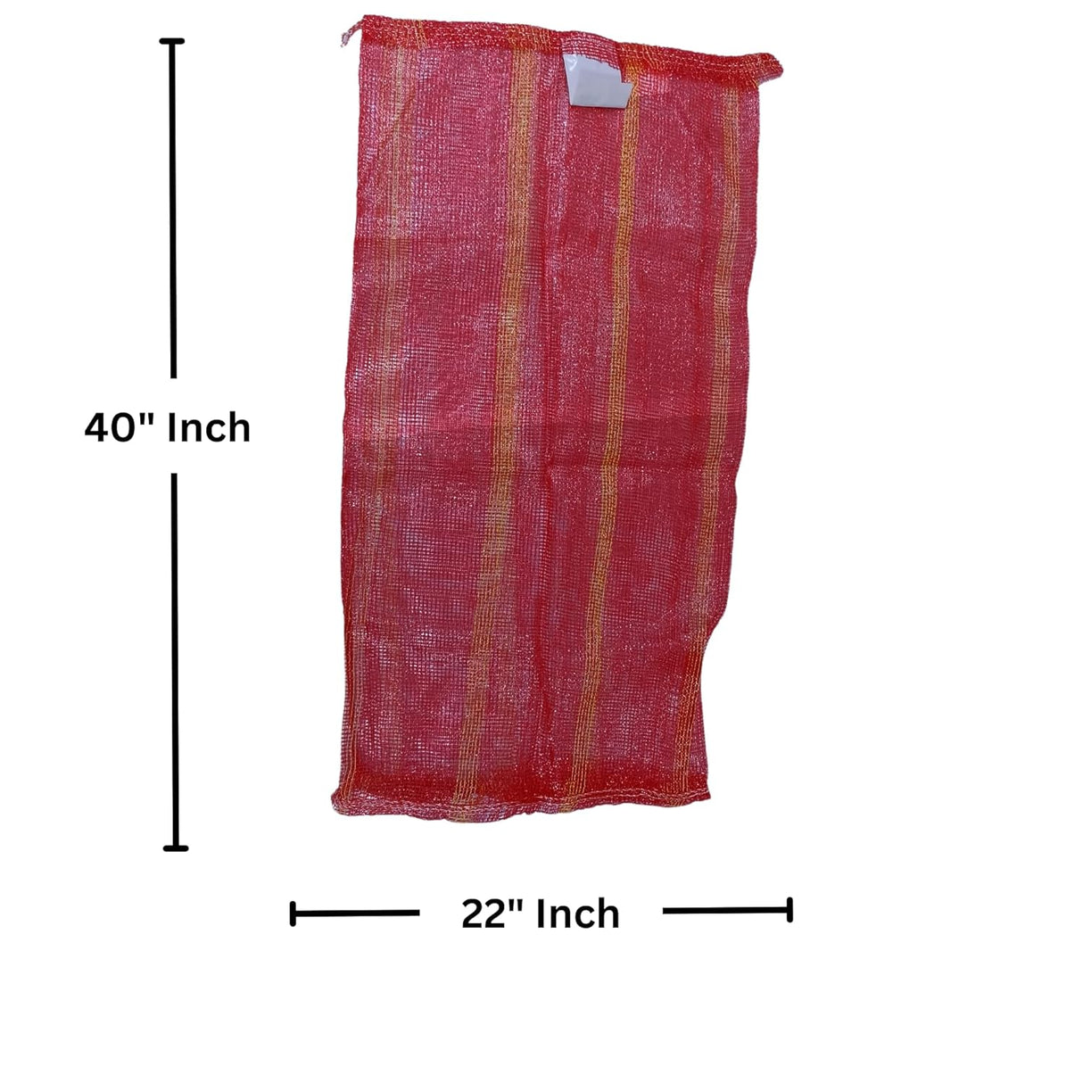 PP Mesh Storage Bags 22x40 Inch with Drawstring, Orange Color | Up to 40kg capacity Great for Packaging Produce, Vegetables and Fruit | Multipurpose Bora, Bori (25)