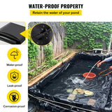 HDPE Pond Liner 250 Micron 4.23ft x 20ft, Heavy Duty Small Garden & Backyard Black - Singhal Mart
