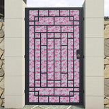 Singhal UV Resistant Polypropylene Sheet Car Parking Sheet | Gate Sheet | Grill Sheet | Gate Covering Sheet | Balcony Safety Sheet | Privacy Sheet, Printed Pink Design (3x5 Feet)