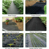 Singhal Garden Weed Control Mat 4 x 3 Meter, Heavy Duty 125 GSM Landscape Fabric, Weed Block Gardening Mat Eco-Friendly Weed Control Bed Gardening Mat Black