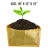 SINGHAL Terrace Garden Yellow Grow Bag Rectangle 18x12x12 inch (Rectangular Pack of 5)