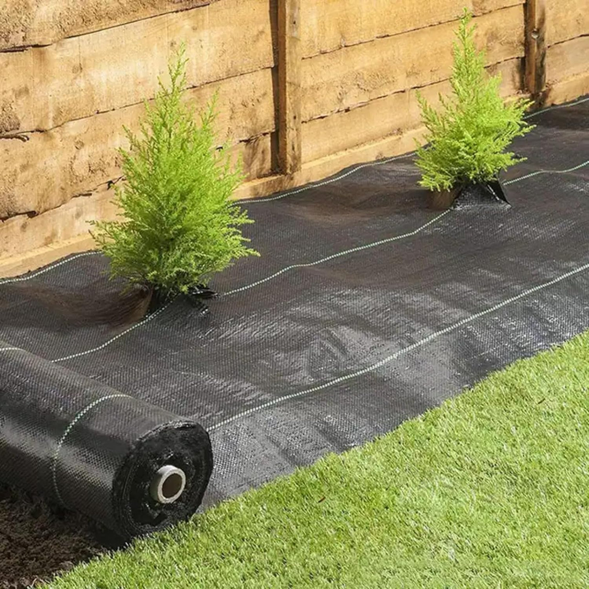 Singhal Premium Garden Weed Control Barrier Sheet Mat 2 x 100 Mtr, Landscape Fabric 90 GSM Heavy Duty Weed Block Gardening Mat for Gardens, Agriculture, Outdoor Projects (Black) (2x100 Meter)