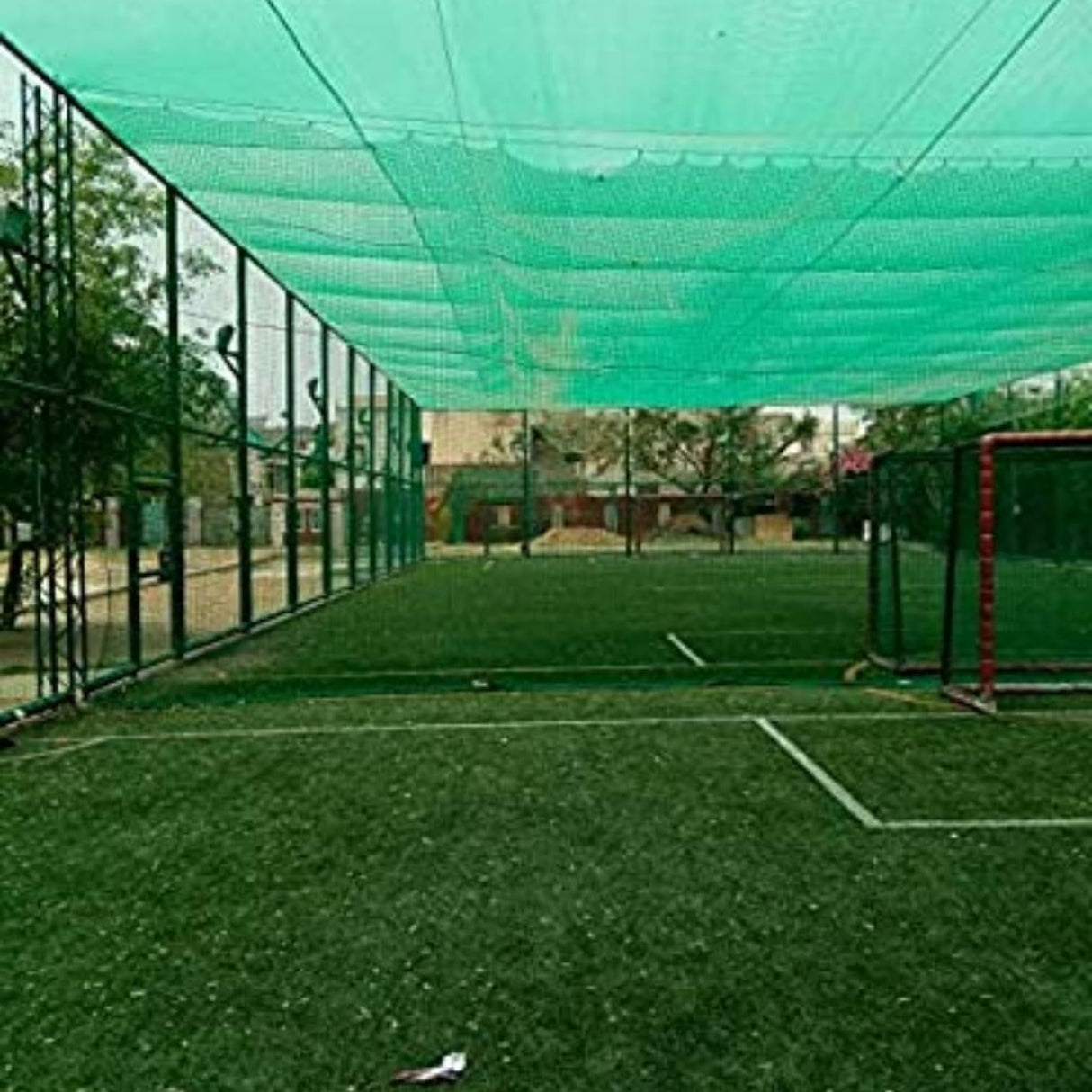 Singhal Stabilized Agro Green House Net Garden Shade - 3X20 M - Green (3x20 Meter) HDPE 50% UV Protected Multipurpose with Attached Eyelets on Every Meter