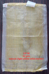 Pack Of 5 Multipurpose Storage Bag with Drawstring For Vegetable, Laundry Bag, Firewood Leno Mesh Bag (18x35 Inch White)