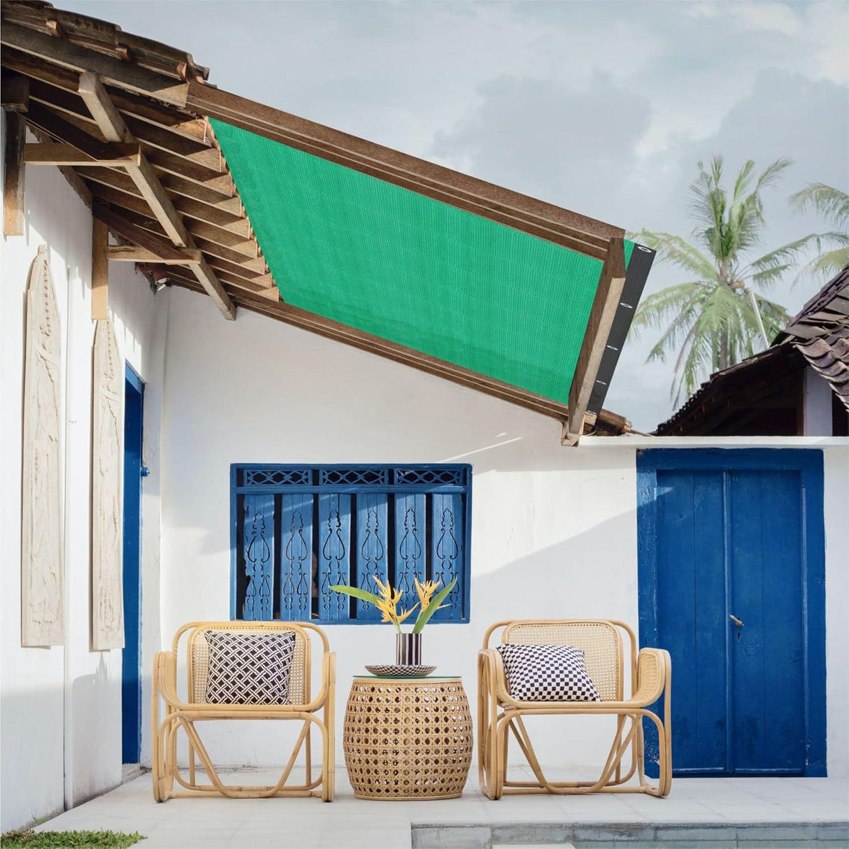 Singhal Multipurpose 10x20 Ft Green Shade Net: 50% UV Protection for Garden, Balcony, Car Parking, Lawn, Nursery & More