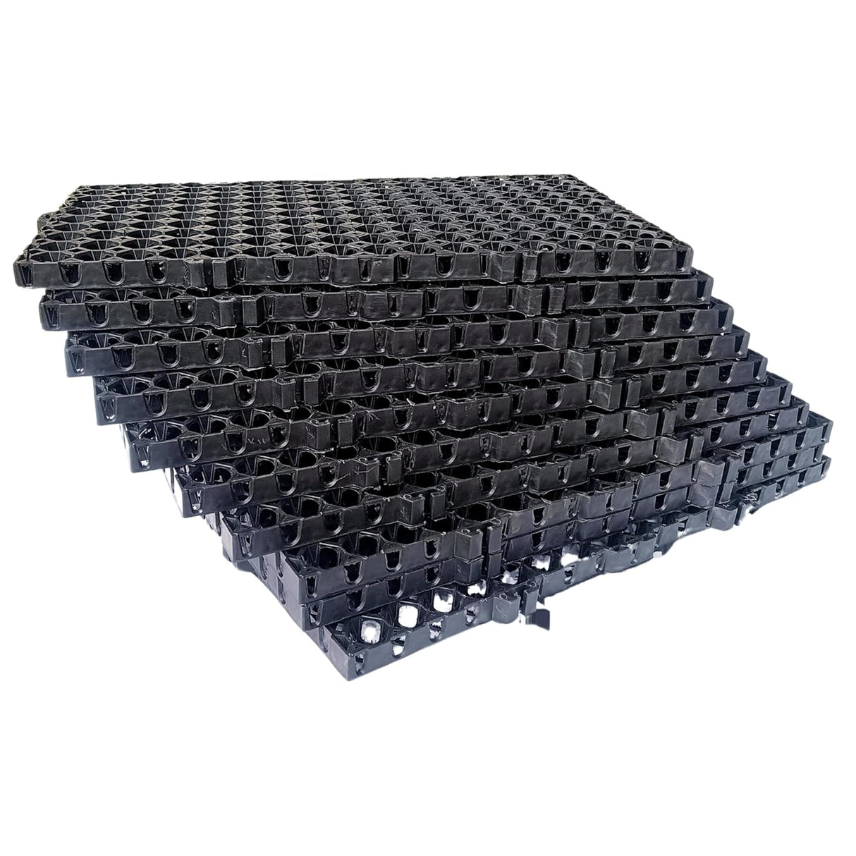 Singhal Garden Drain Cell Polypropylene Drain Cell and 20mm Drainage Mat for Terrace/Kitchen Garden (Black, 500 x 250 x 20) Pack of 5