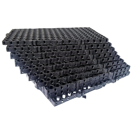 Singhal Garden Drain Cell Polypropylene Drain Cell and 20mm Drainage Mat for Terrace/Kitchen Garden (Black, 500 x 250 x 20) (Pack of 6)