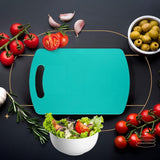 Premium Plastic Cutting Board with Handle – Food-Safe and BPA-Free, Perfect for Kitchen Use with Vegetables and Fruits, Dishwasher Safe, Medium Green