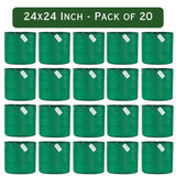 SINGHAL HDPE UV-Protected Round Grow Bags 24x24 Inches, Pack of 20, Green—Ideal for Terrace and Vegetable Gardening