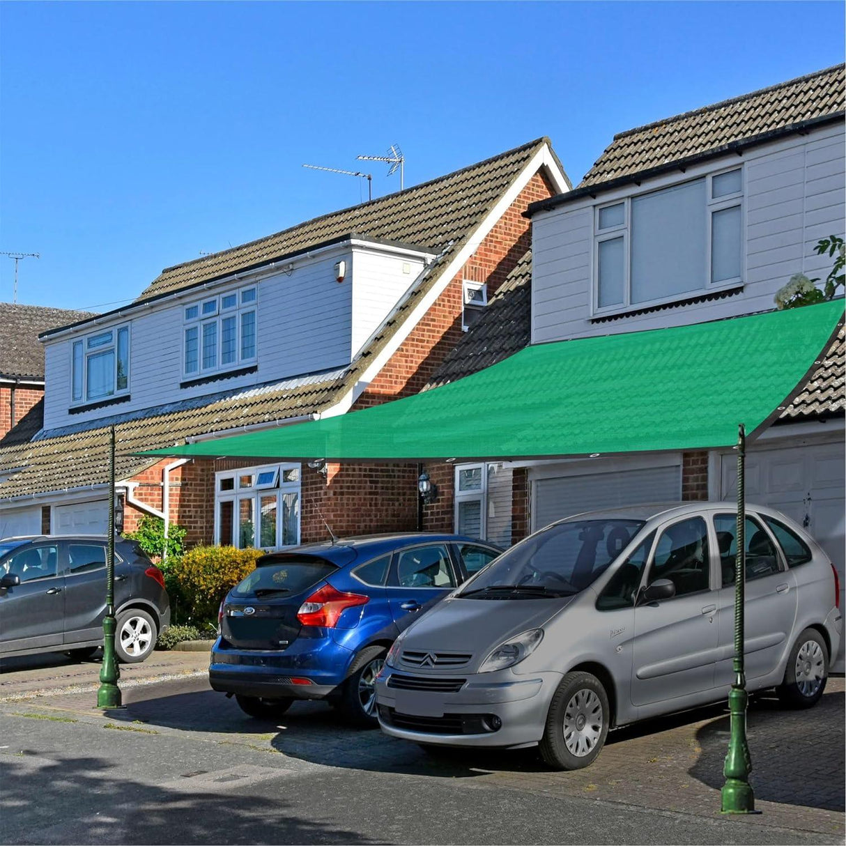 Singhal 10x35 Ft Green Shade Net, 50% UV Protection - Ideal for Gardens, Greenhouses, Balconies, Parking, and Nursery Use