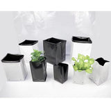 Poly Grow Bags - 100 pcs, 24x24x40 cm, White Outside, Black Inside. Perfect for growing vegetables and flowering plants. Durable and spacious for all needs.