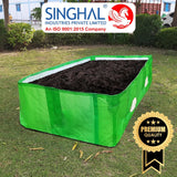 Singhal HDPE UV Stabilized Vermi Compost Bed 380 GSM, 8x4x2 Ft, 100% Virgin Quality Material, Green and White, Vermibed Agro Vermicompost Bed (Vermi Bed), Agro Vermi Compost Making Bed