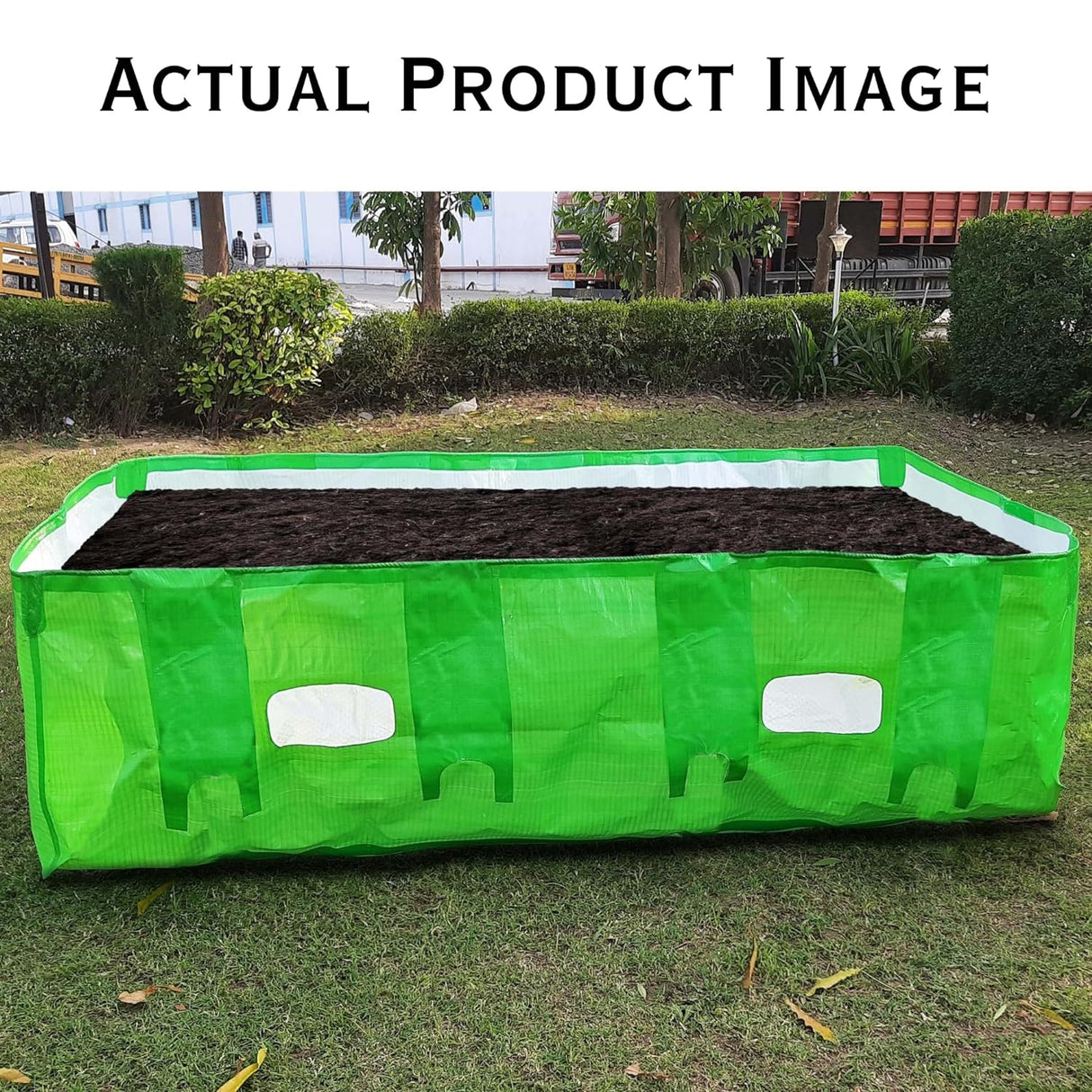 Singhal HDPE UV Stabilized Vermi Compost Bed 480 GSM, 8x4x2 Ft, 100% Virgin Quality Material, Green and White, Vermibed Agro Vermicompost Bed (Vermi Bed), Agro Vermi Compost Making Bed