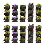 Singhal Vertical Garden Pots Outdoor Use and Indoor Use | 1 Panel and 3 Pots | Wall Hanging, Black Color