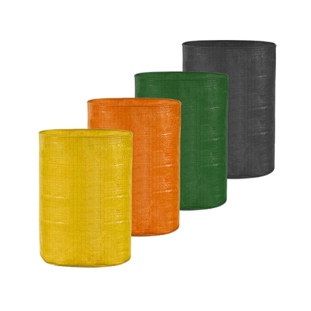 HDPE UV Protected Round Plants Grow Bags Pack of 8 PCS, 4 PCS 12x12 Inch & 4 PCS 9X9 Multicolored Suitable for Terrace and Vegetable Gardening - Singhal Mart