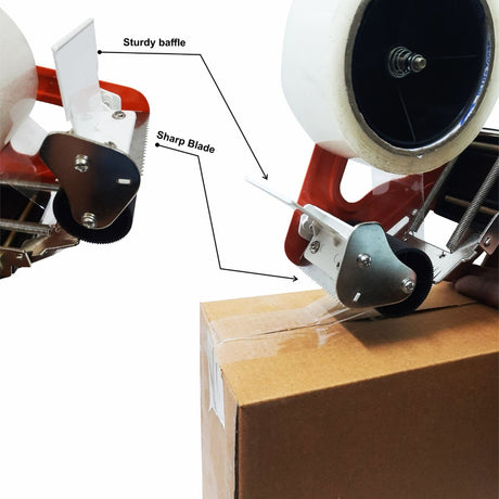 Singhal Heavy Duty Manual Hand Operated Tape Dispenser (50 mm and 2 Inch) with Stainless Steel Blade-Pack of 3