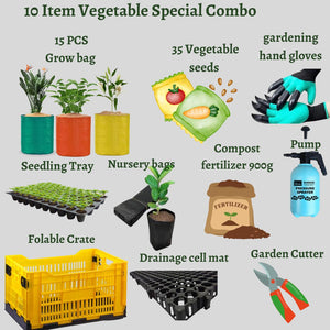35 Vegetable Special  Kit, 10 Combo Grow Kit for your Garden