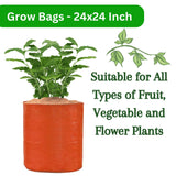 Orange Grow Bags Size 9x9  to 24x24 Inch - Singhal Mart