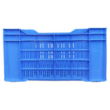 Multipurpose Heavy Duty Big Blue Portable Plastic Crate 540 x 360 x 290 MM | Crates for storage | Shelf Basket for Large Storage Bin | Vegetable, Fruit, Milk - Singhal Mart