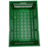 Green Collapsible Storage Crates Plastic Storage Container Foldable Basket Multipurpose size 500 x 325 x 200 mm - Singhal Mart